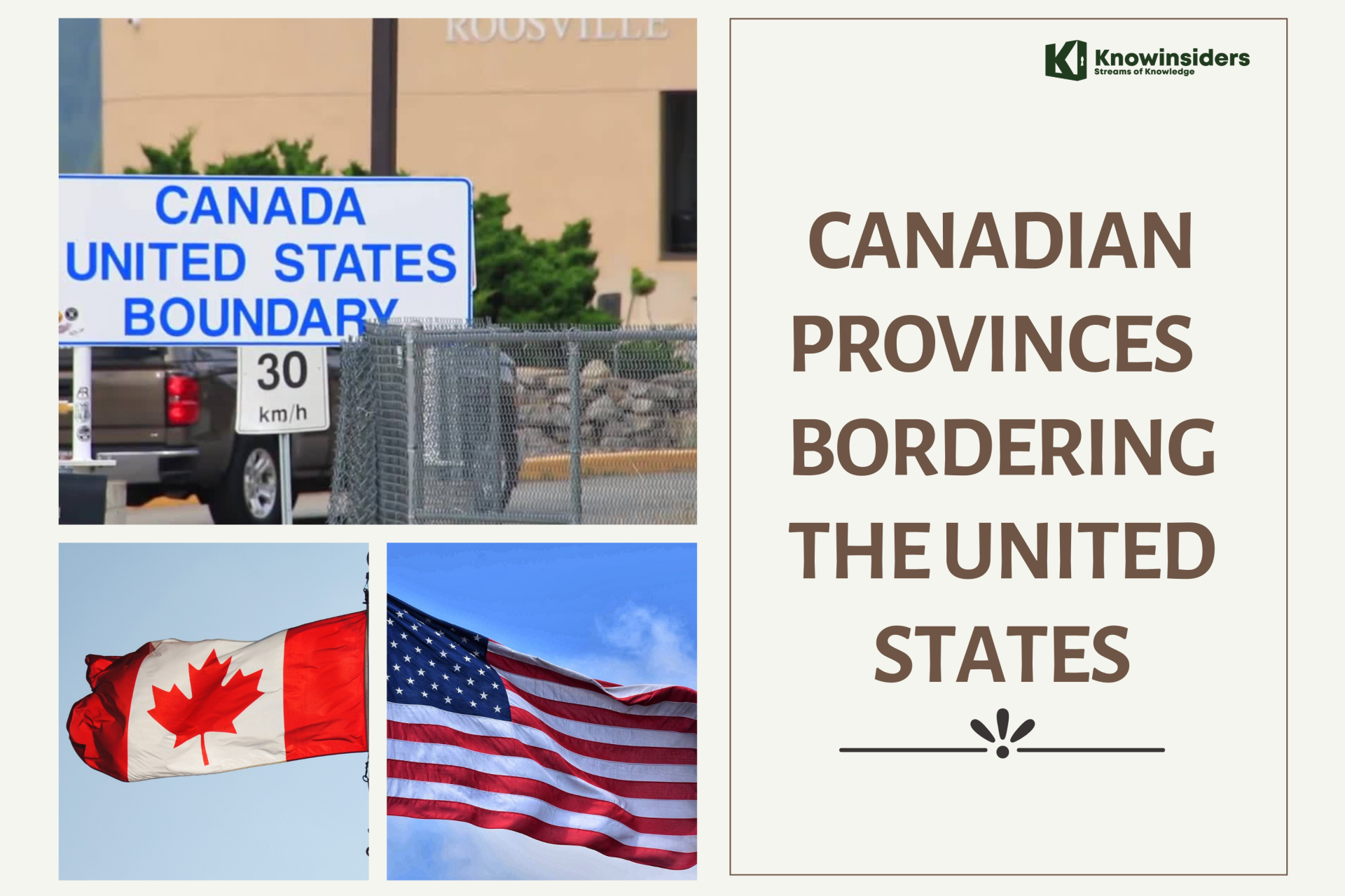 Which Canadian Provinces Border With The United States?