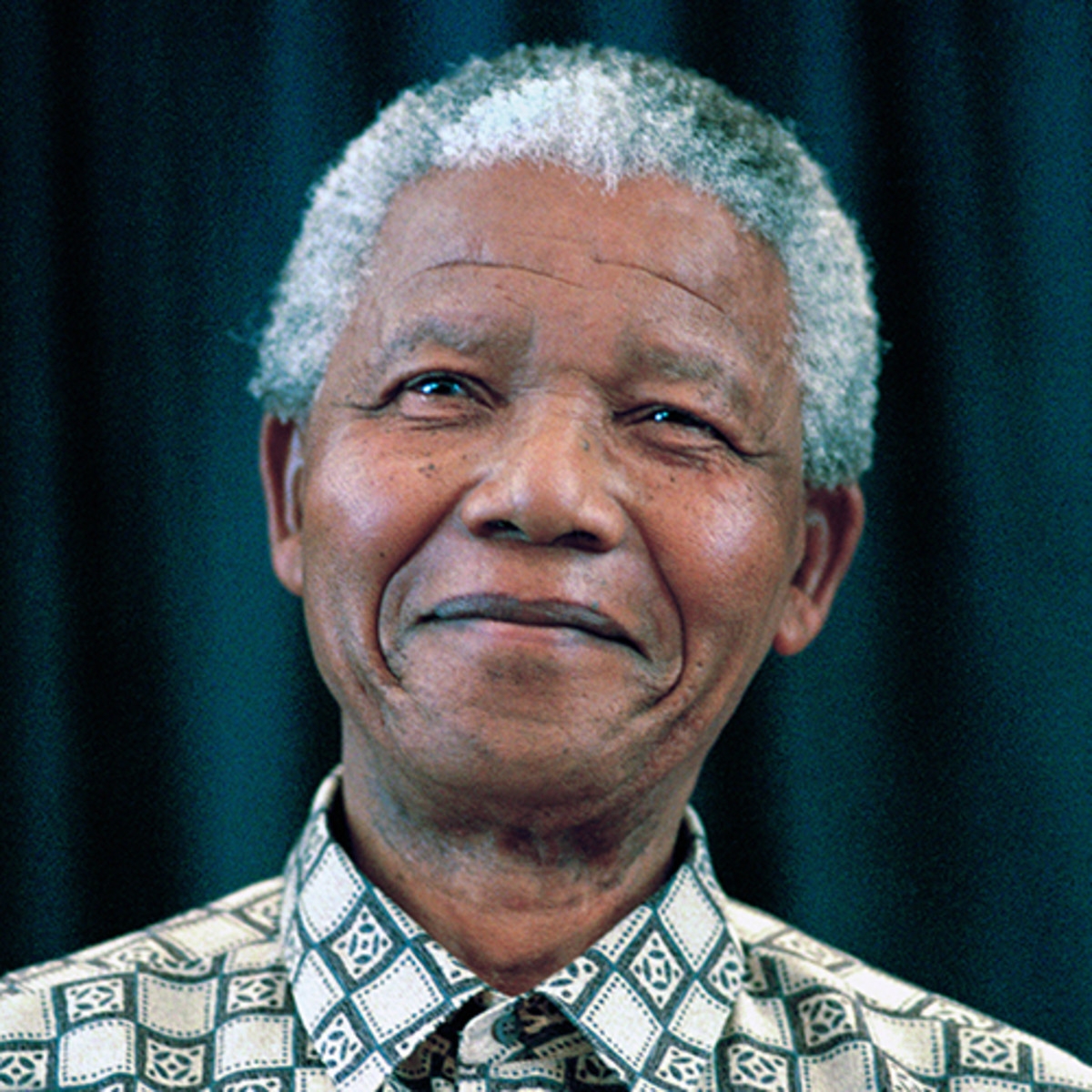 Nelson Mandela, the first black president of South Africa. Photo: Biography
