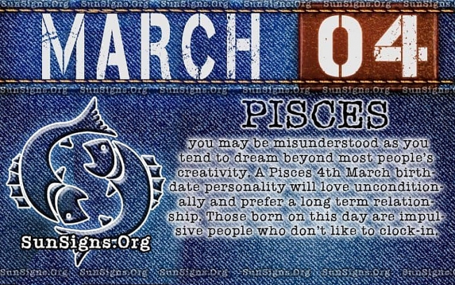 Born Today March 4: Birthday Horoscope - Astrological Prediction for Personality, Love and Career