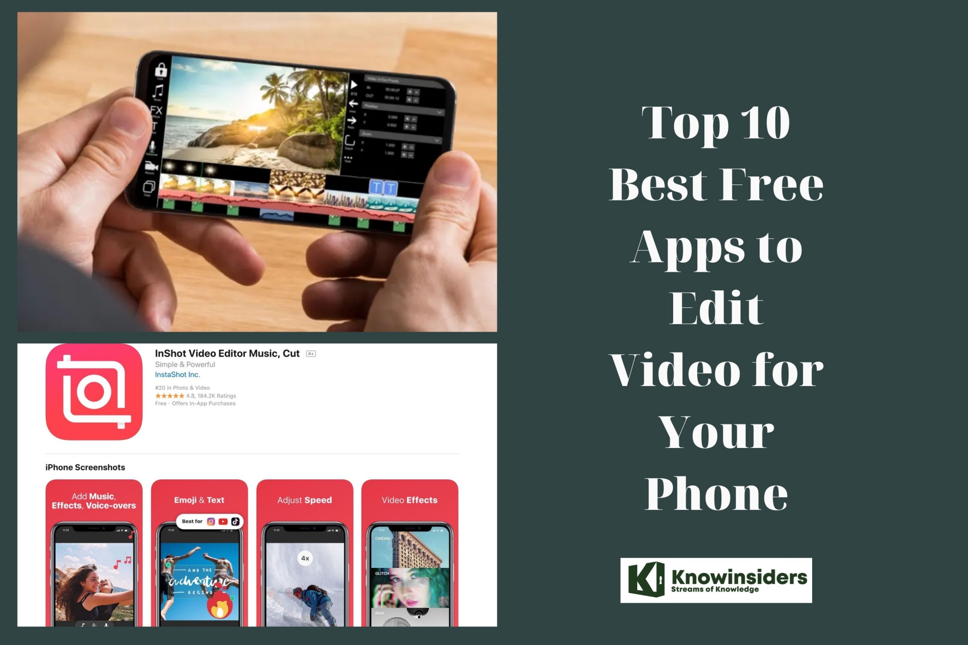 Video editting apps. Photo; KnowInsiders