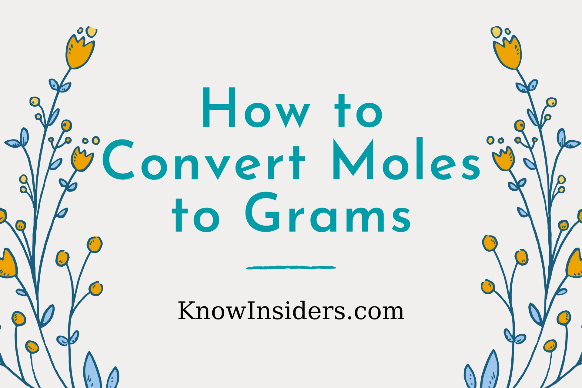 How to Convert Moles to Grams