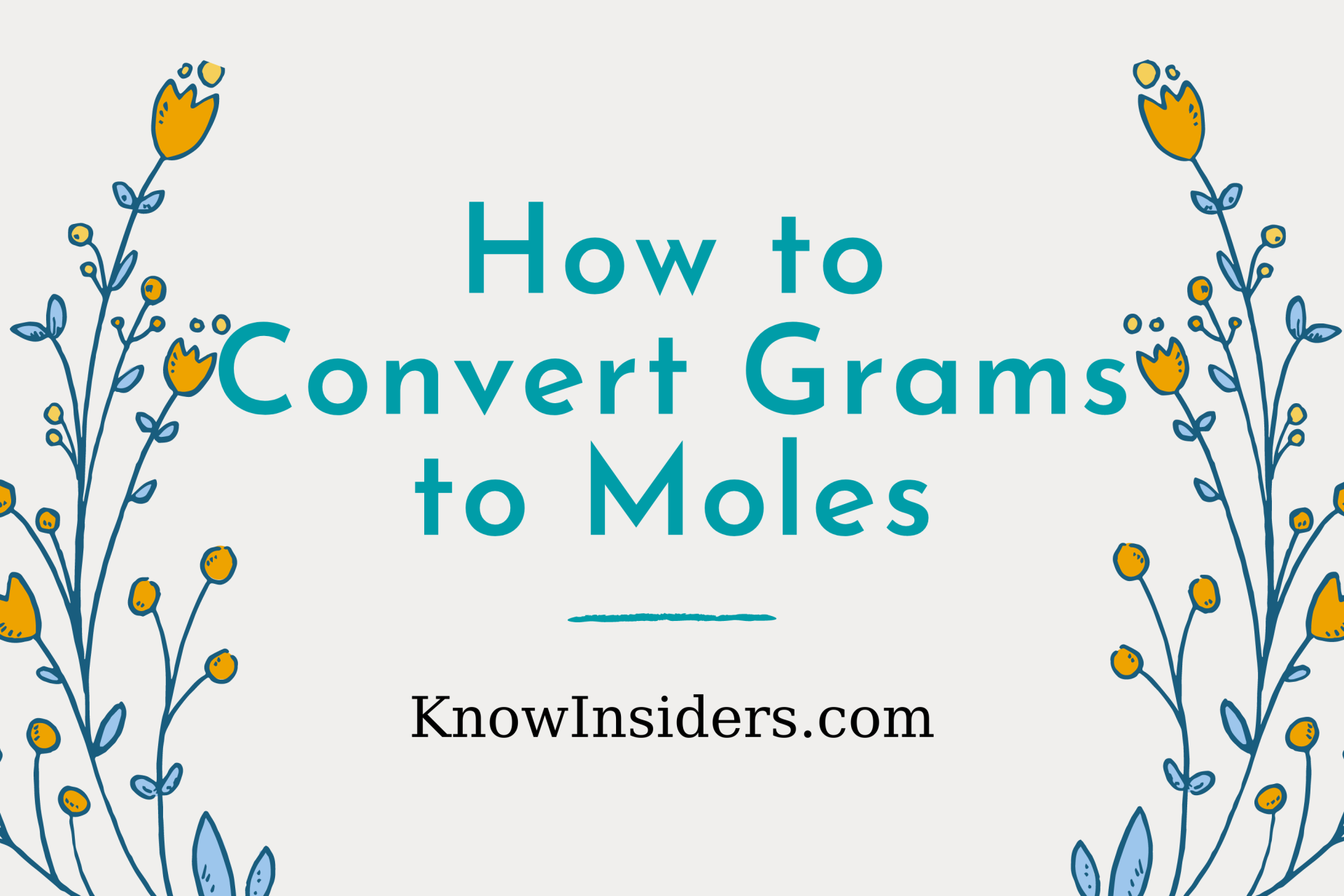 How to Convert Grams to Moles