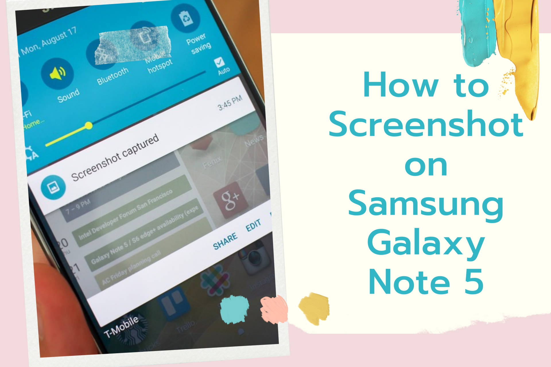 How to Screenshot on Samsung Galaxy Note 5: Top 5 Simplest Methods