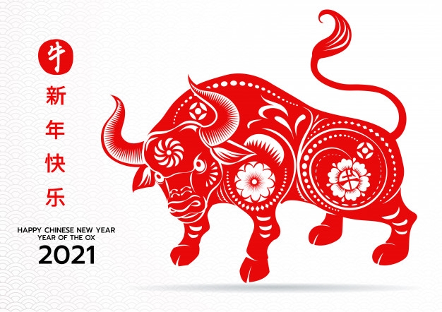 5101 happy chinese new year 2021 year ox chinese zodiac sign