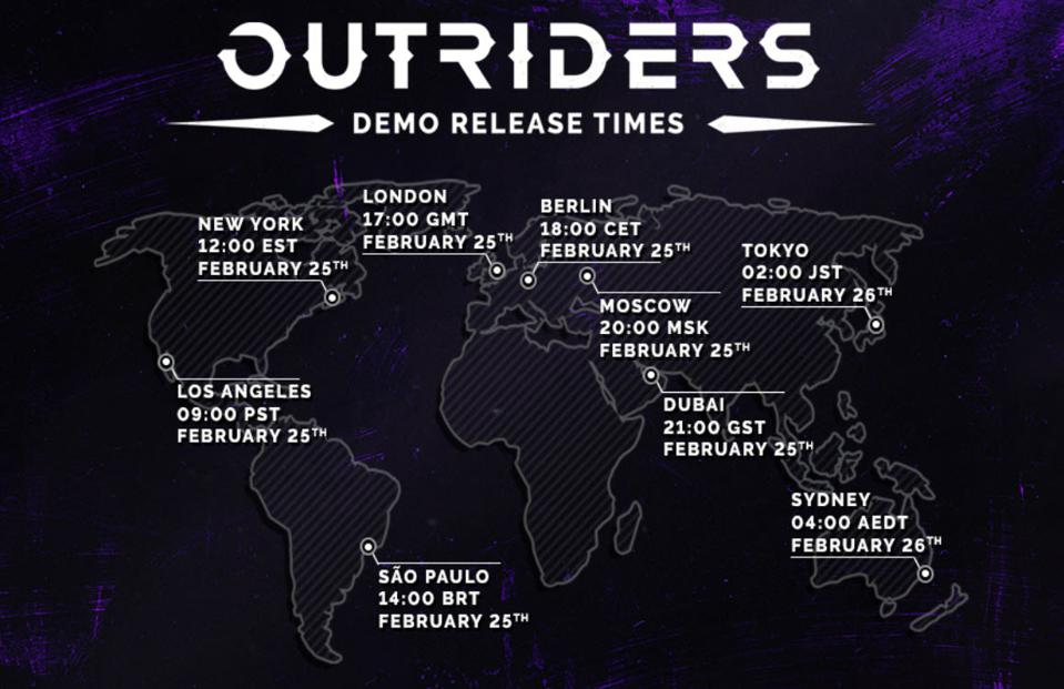 Detailed release times in some major cities. 