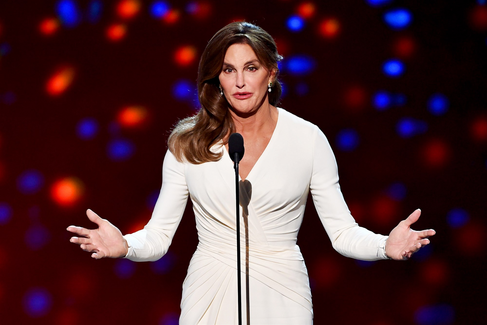 Caitlyn Jenner accepts the Arthur Ashe Courage Award onstage during The 2015 ESPYS at the Microsoft Theater on July 15, in Los Angeles.Kevin Winter / Getty Images file