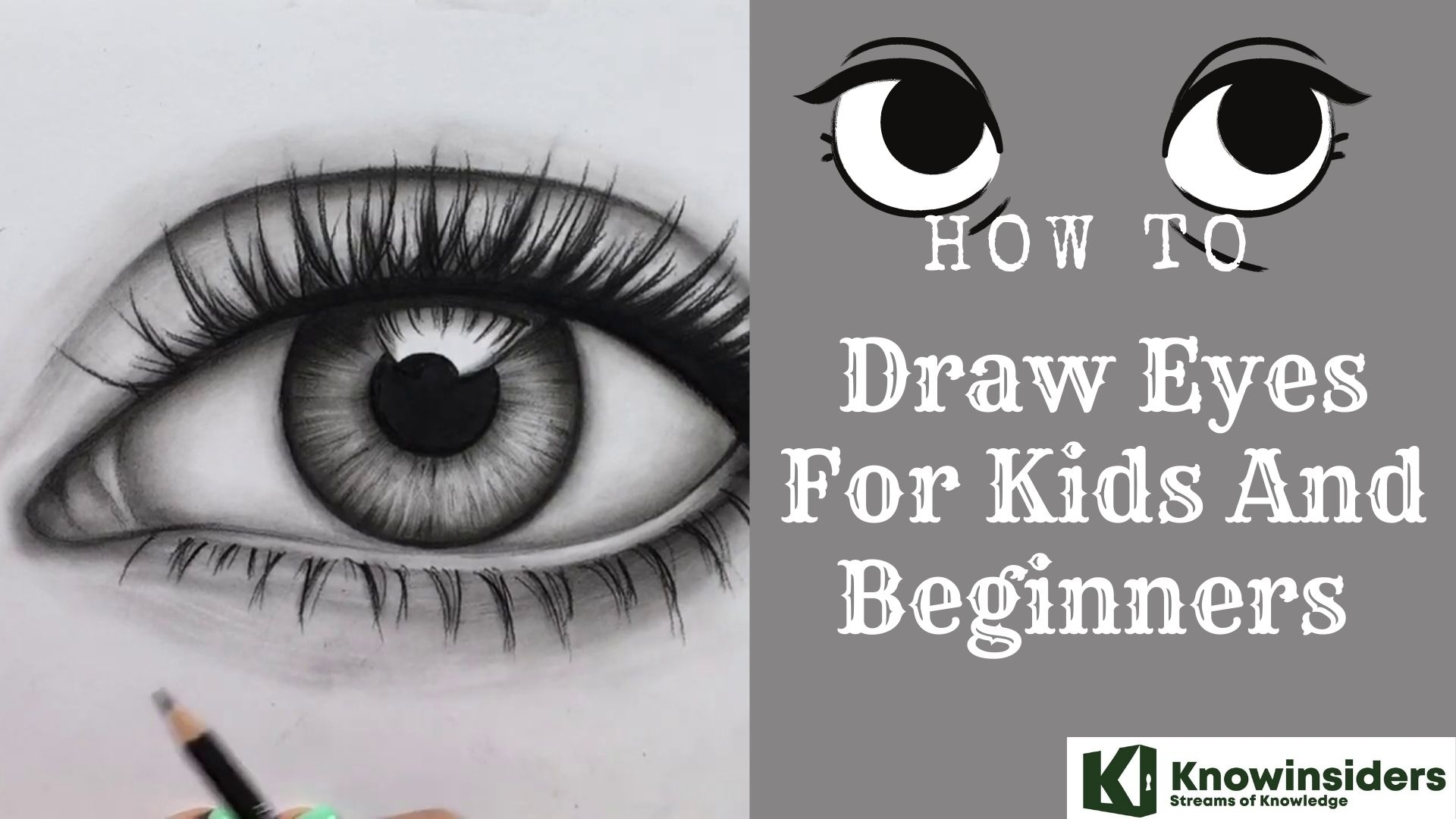 How to draw eyes for kids and beginners 