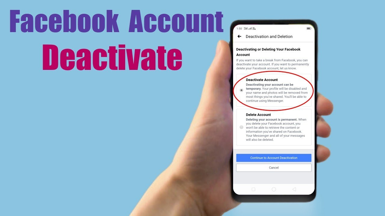 How To Deactive or Delete Your Facebook Account: Step-By-Step