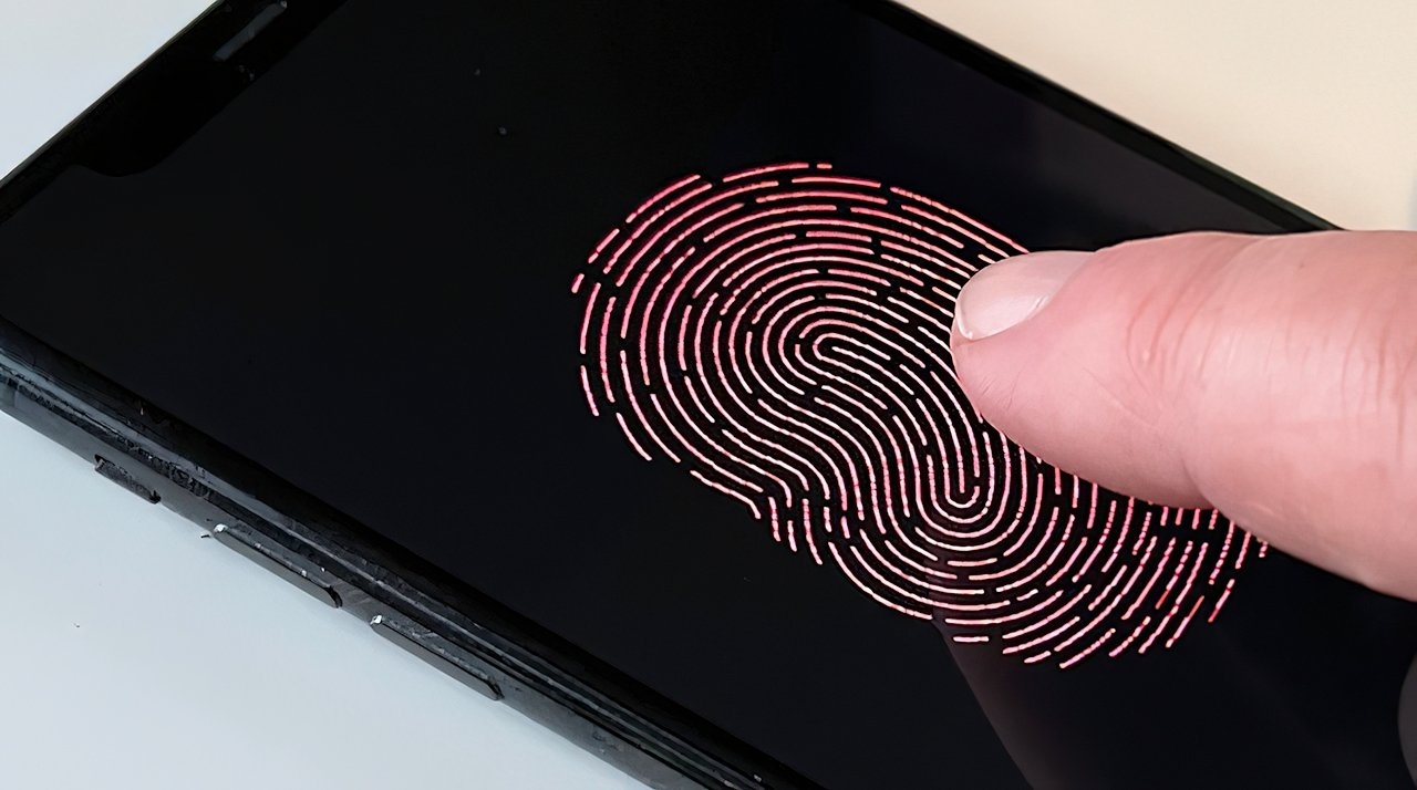 An in-screen fingerprint sensor has been rumored for the 2023 iPhone. Photo: AppleInsider 