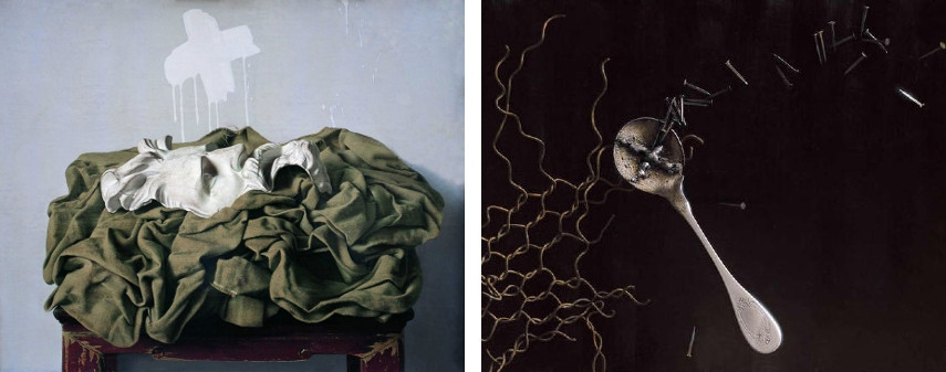 Leng Jun - Mask, 1992 (Left) / Spoon and Networks, 2002 (Right)