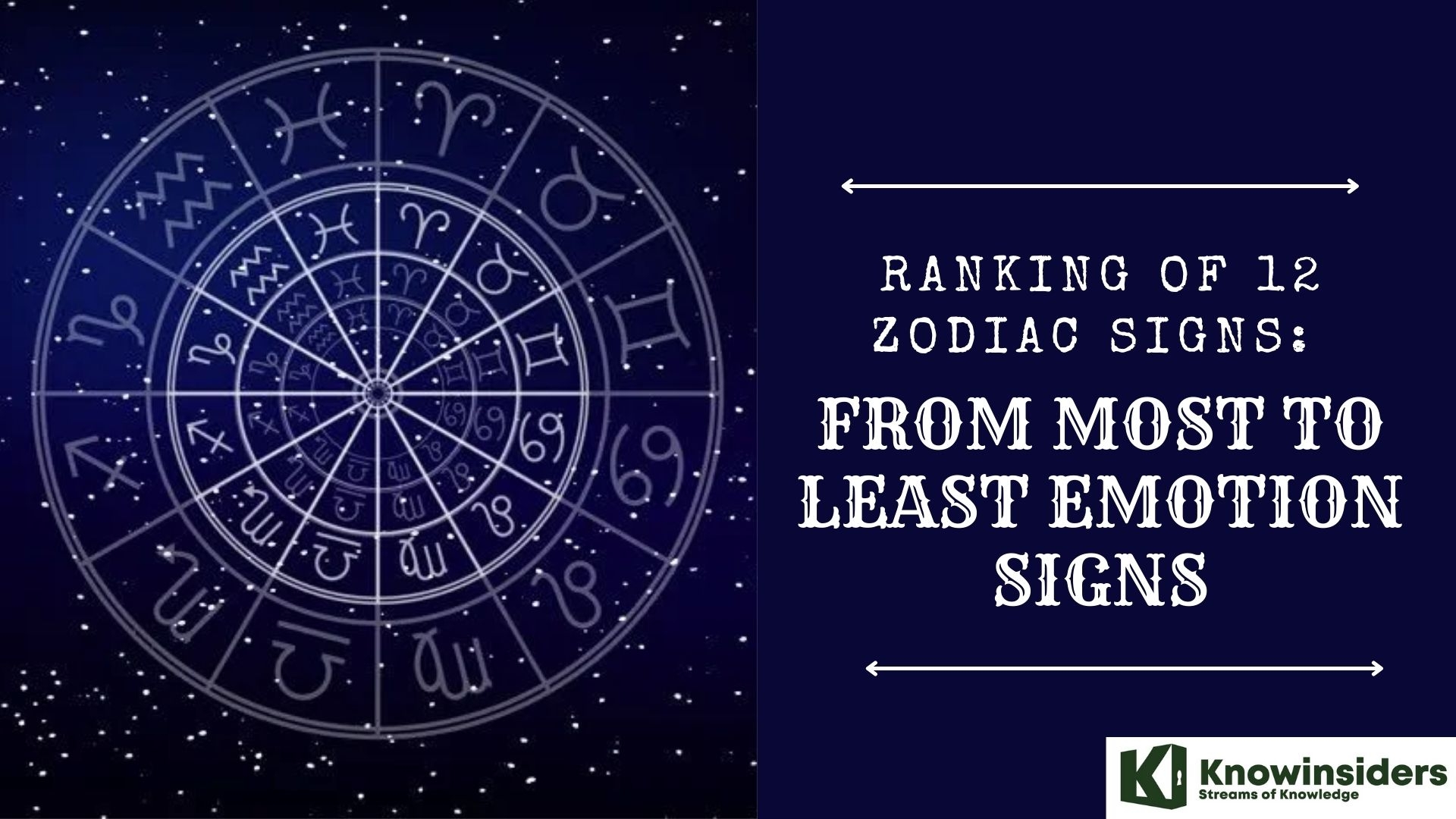 Ranking of 12 Zodiac Signs: From The Most To Least Emotional Signs