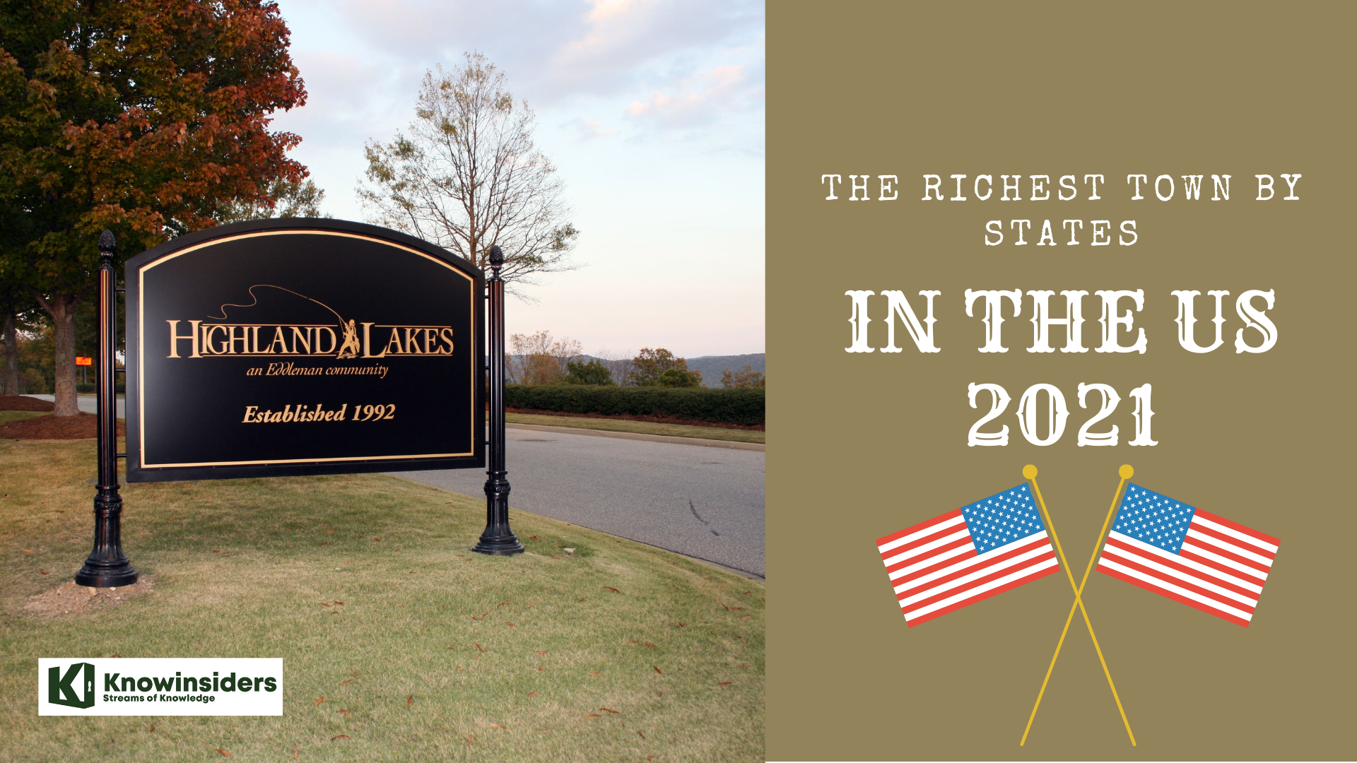 The Richest Town by states in the US 2021 