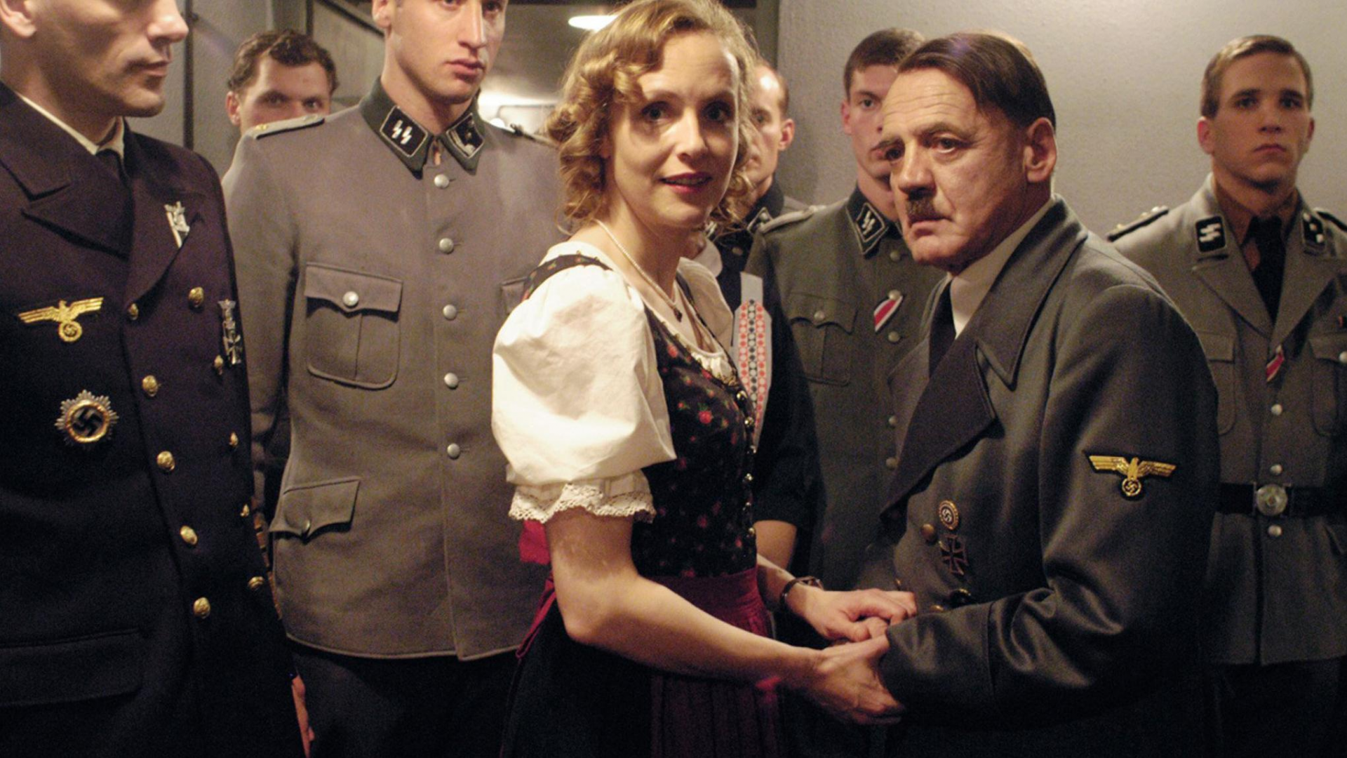 Bruno Ganz as Hitler with Juliane Köhler as Eva Braun in the 2004 film Downfall CONSTANTIN FILM