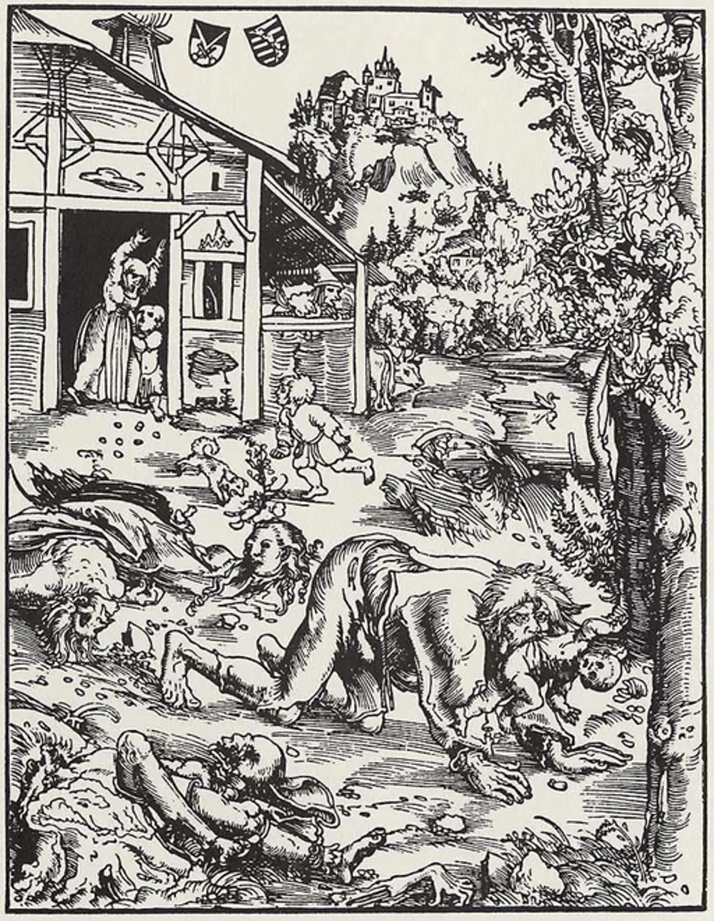 A werewolf in a German woodcut, circa 1512. Wikimedia