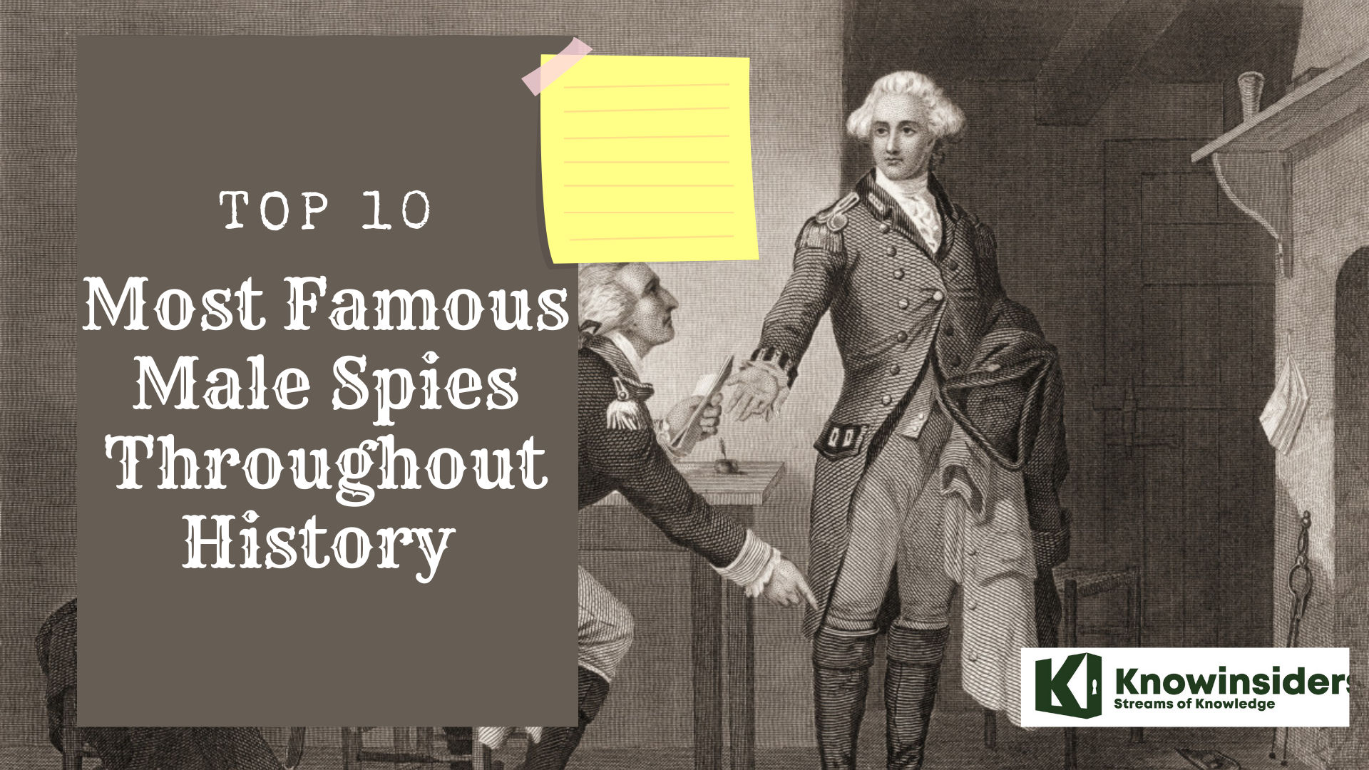 Top 10 most famous male spies throughout history 