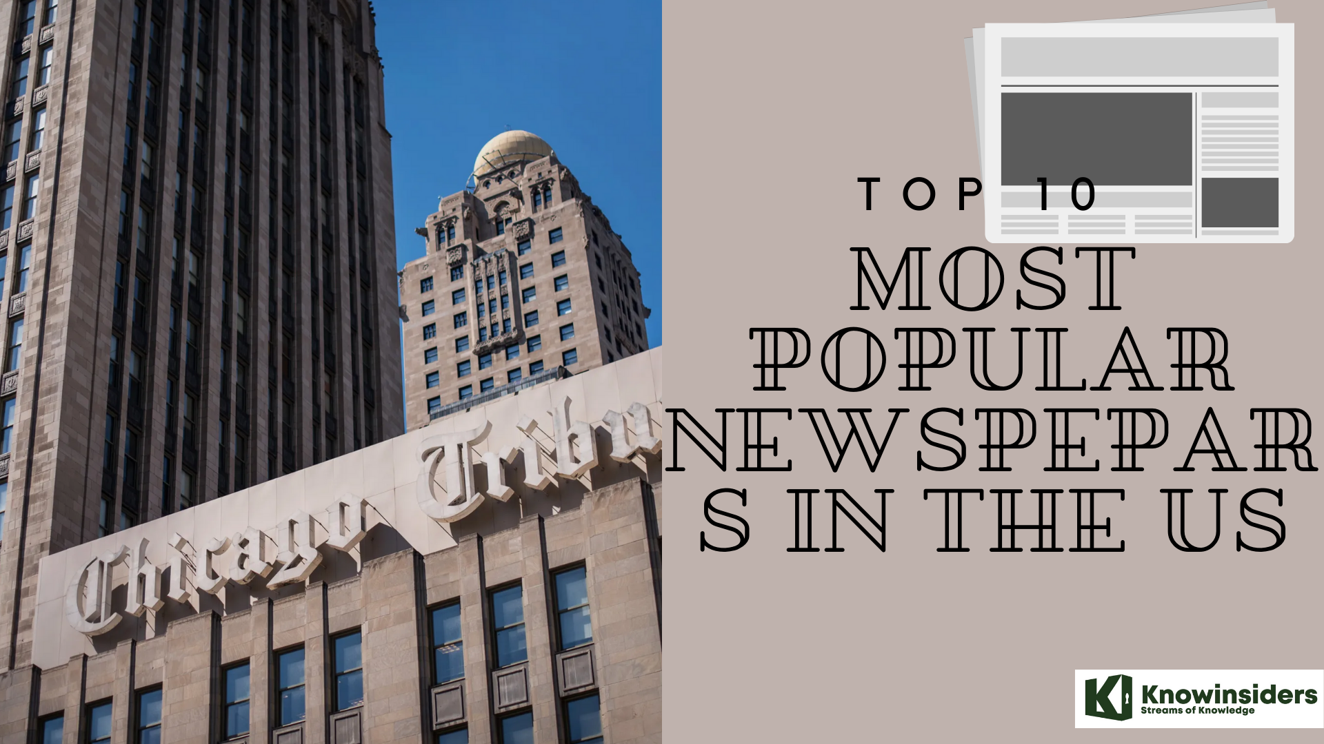 Top 10 most popular newspapers in the US 
