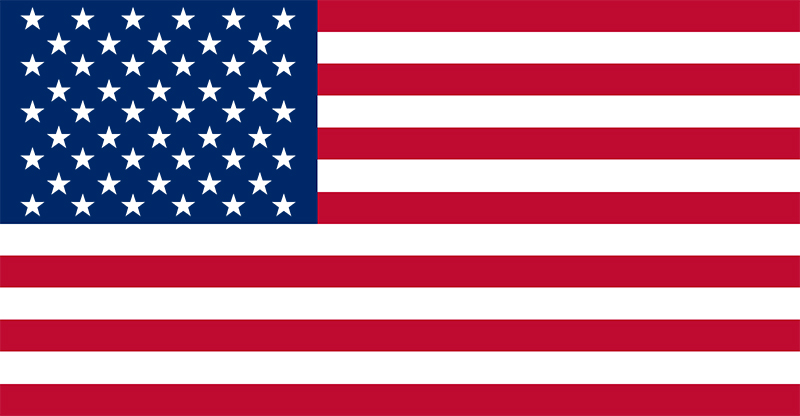 national flag consisting of white stars (50 since July 4, 1960) on a blue canton with a field of 13 alternating stripes, 7 red and 6 white. The 50 stars stand for the 50 states of the union, and the 13 stripes stand for the original 13 states. The flag’s width-to-length ratio is 10 to 19. Photo: Britannica 