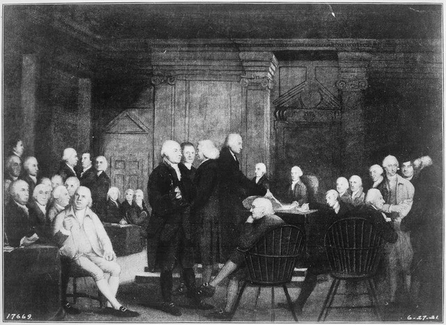 he Second Continental Congress debating the Declaration of Independence. Photo: Shutterstock 