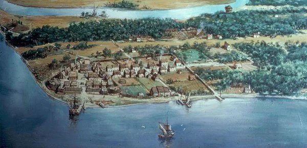 Artist Impression of the settlement of Jamestown. Photo: Getty Images