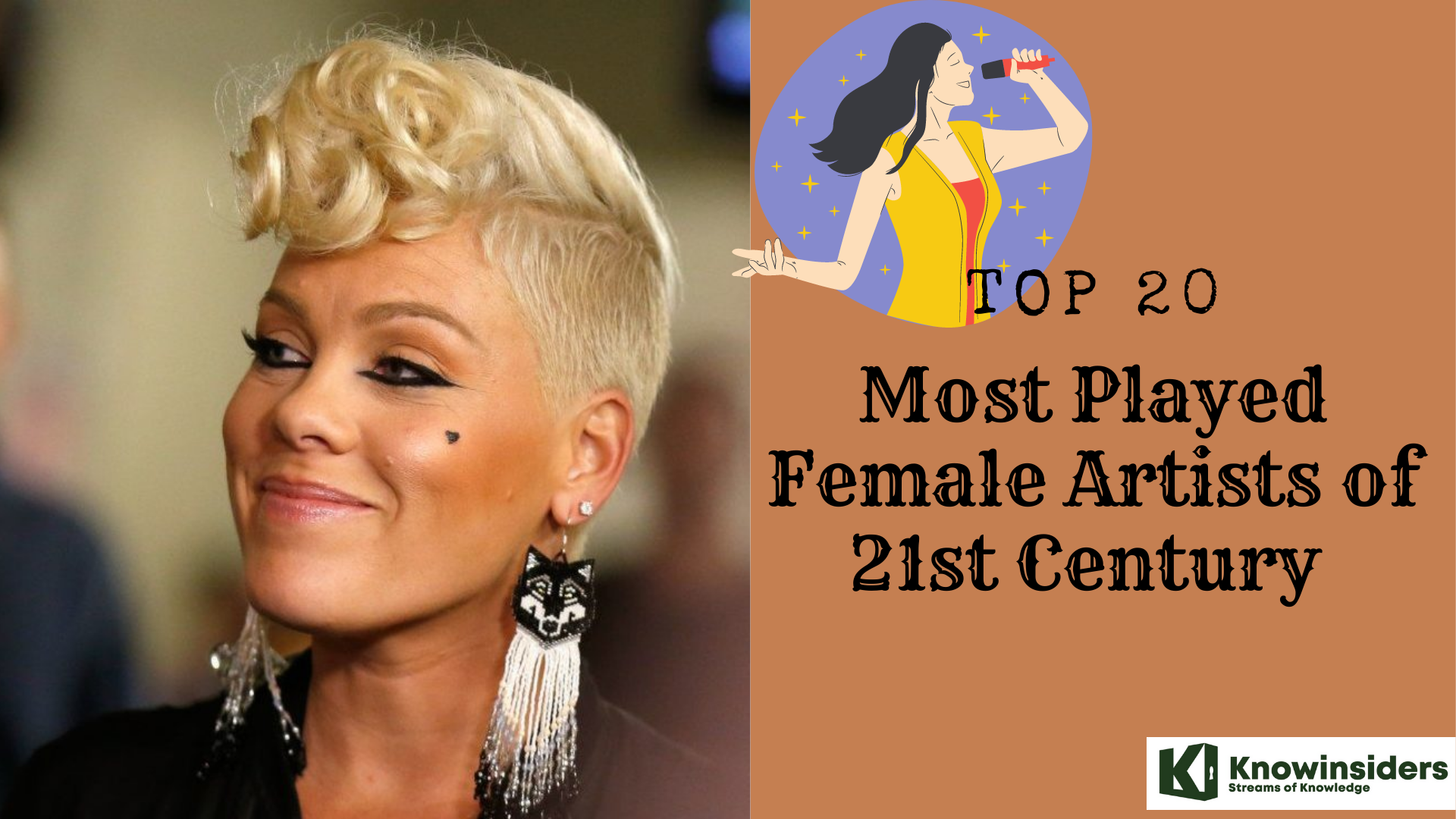 Top 20 most played female artists of 21st century 