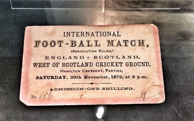 The First international Football Match in the history