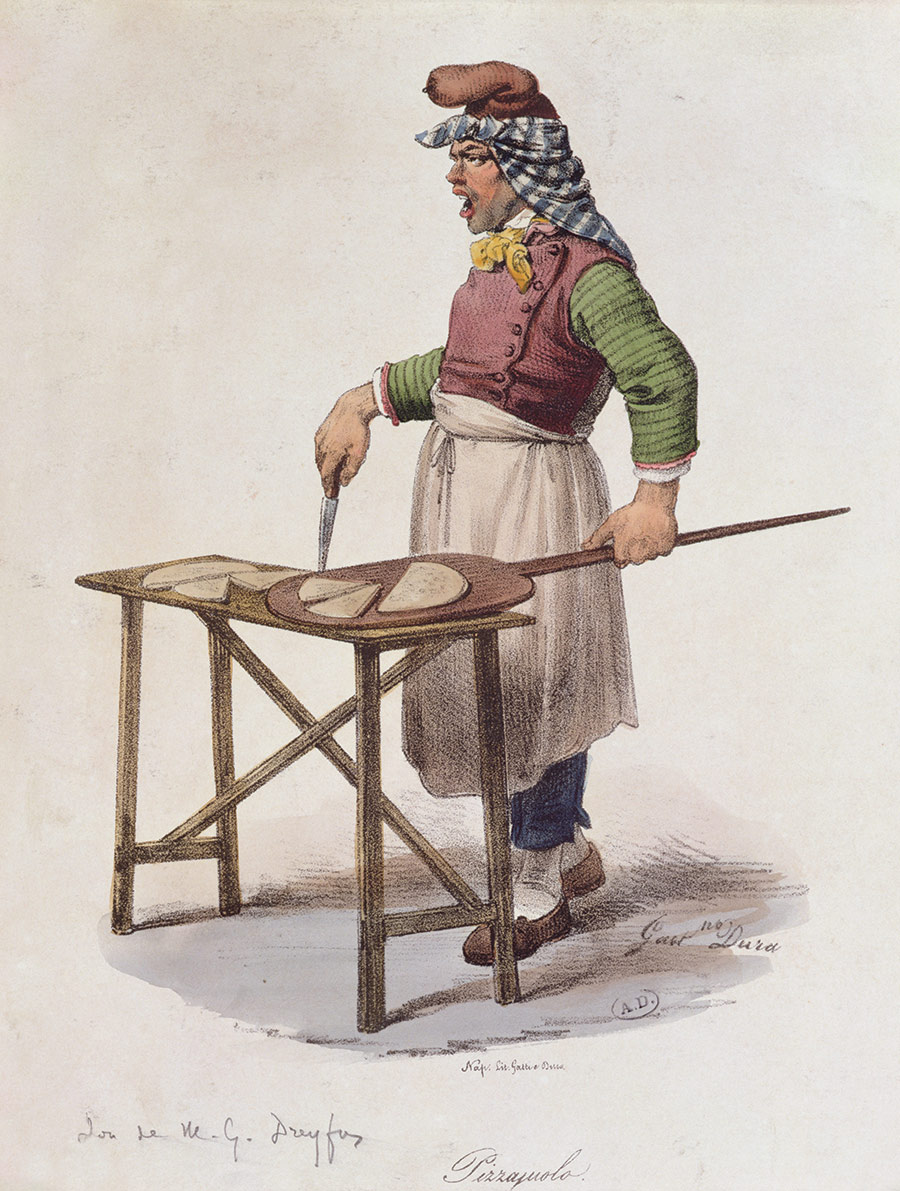 Fast food outlet: a Neapolitan pizza seller, 19th century. Photo: Getty Images 