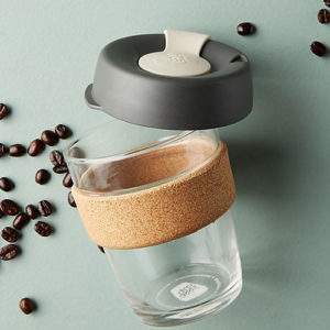keepcup glass and cork reusable cup