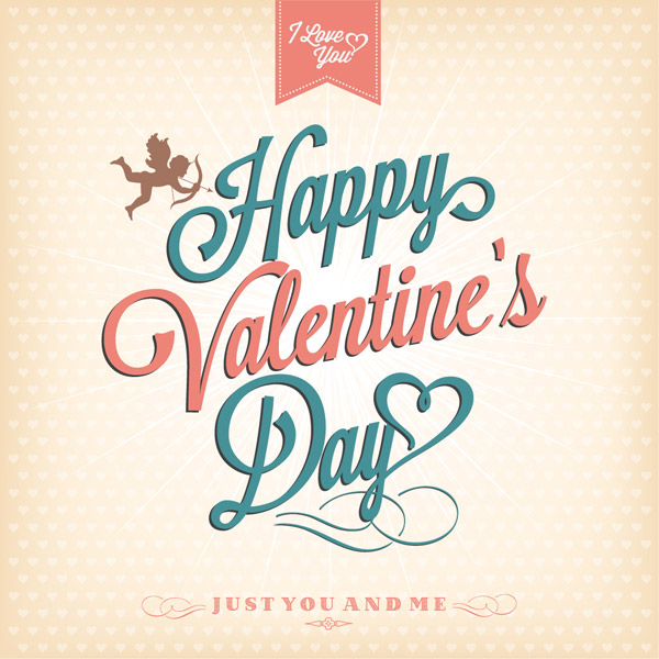 Vintage-happy-valentines-day-card-typography-design