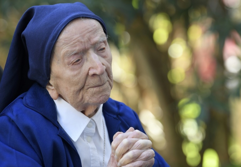 French nun Sister Andre, who turns 117 on Feb 11, 2020 after surviving Covid-19, says she enjoys a daily glass of wine.