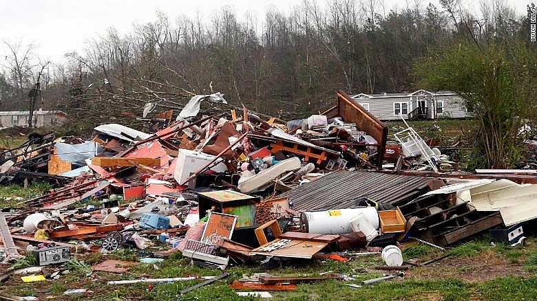 Multiple deaths and injuries were reported in Ohatchee, Alabama, on March 25, 2021. Photos: CNN