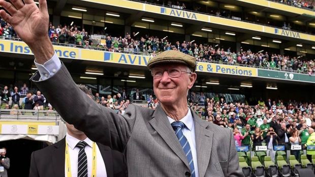 Jack Charlton at a friendly between the Republic of Ireland and England at the Aviva Stadium in 2015. Photograph: David Maher/Sportsfile