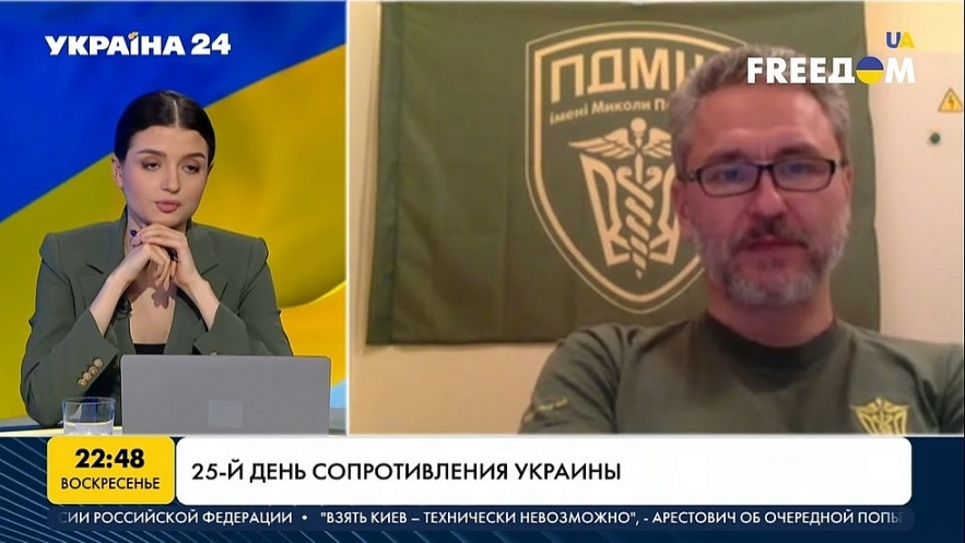 Ukrainian doctor tells TV interviewer he has ordered his staff to CASTRATE Russian soldiers because they are 'cockroaches'