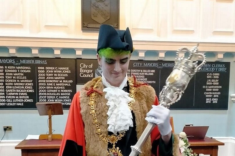 Mayor Owen J Hurcum is the world's first non-binary Mayor and Wales' youngest ever Mayor