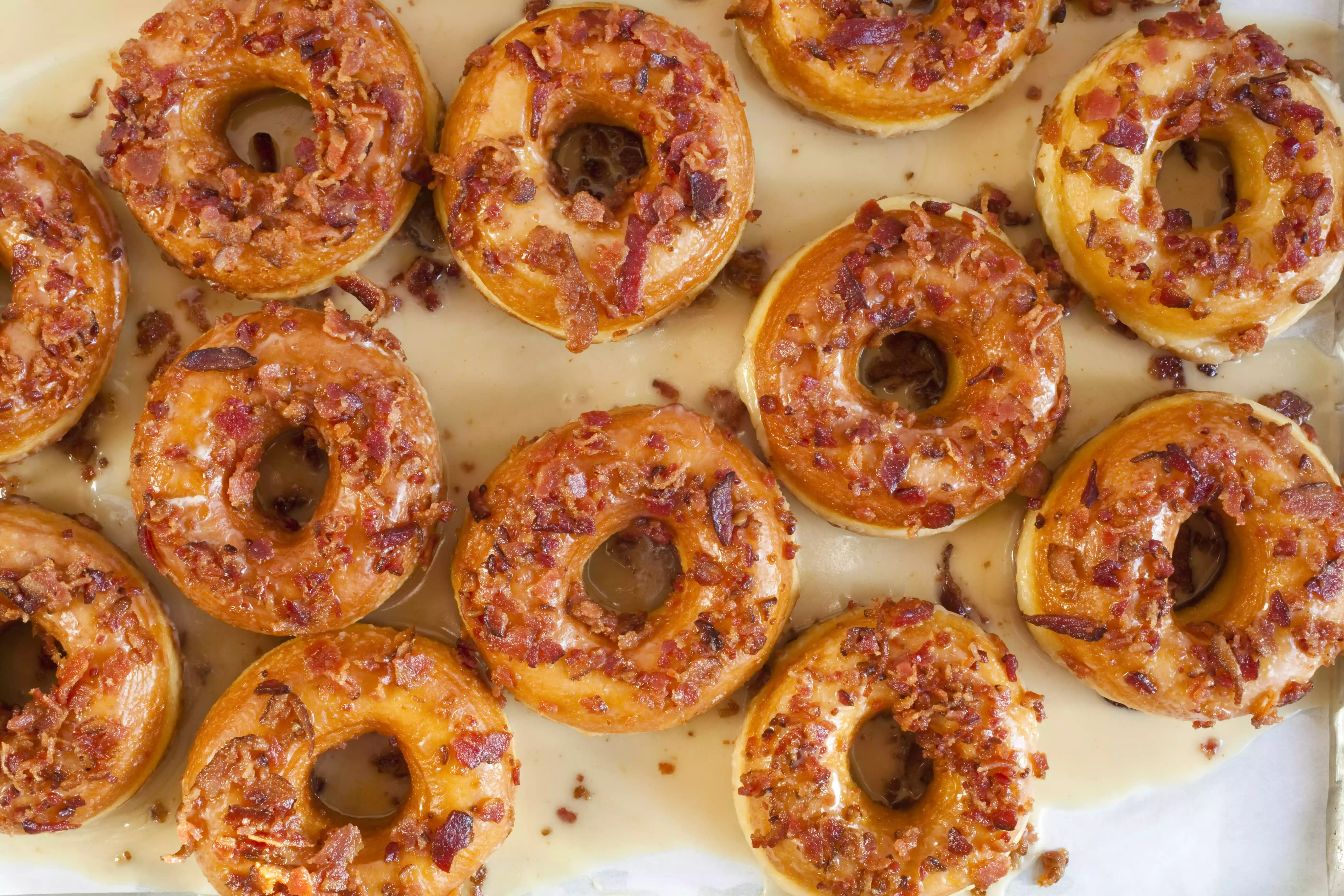 Maple glazed bacon donuts