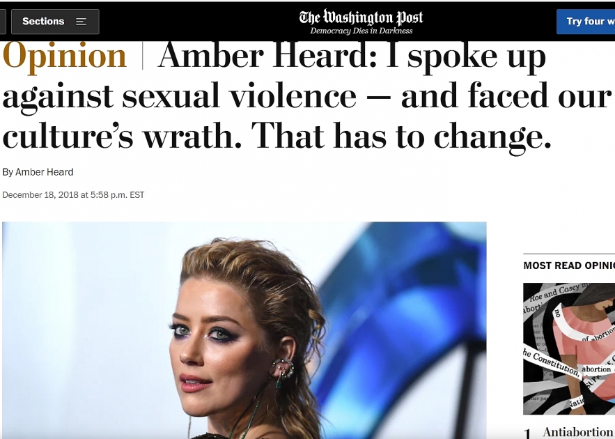 The Washington Post Article by Amber Heard