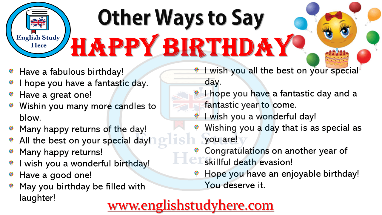 80 Ways To Say HAPPY BIRTHDAY In English: ECards & Greeting Cards ...