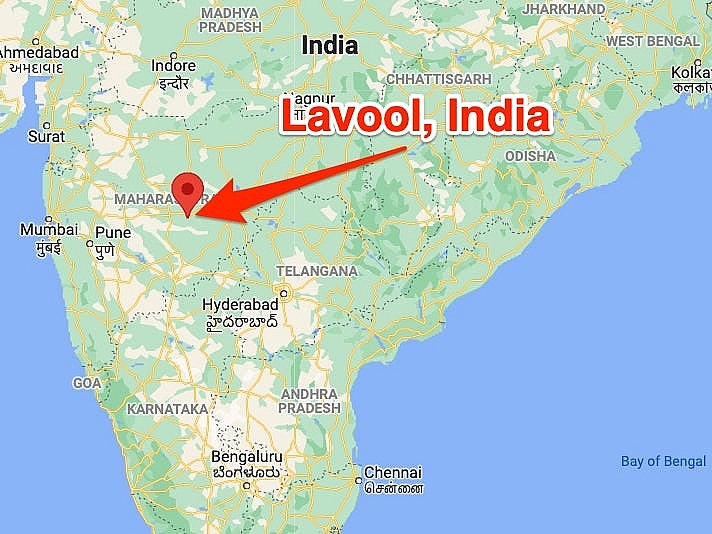 Lavool is a village about 300 miles away from Mumbai, India. Google